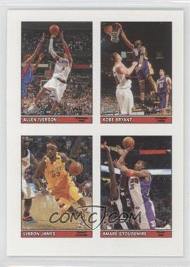 2005-06 Topps Bazooka - 4-on-1 Stickers #4 - Amare Stoudemire, Allen Iverson, Kobe Bryant, LeBron James