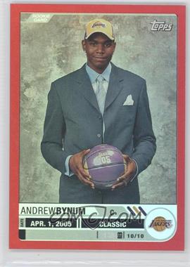 2005-06 Topps Big Game - [Base] - Red #127 - Andrew Bynum /99