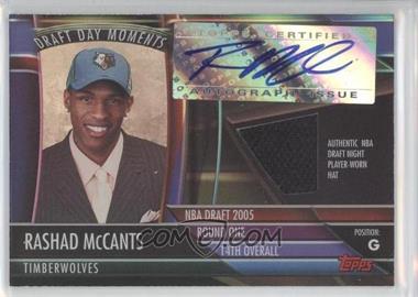 2005-06 Topps Big Game - Draft Day Moments Hat - Autographs #DDA-RM - Rashad McCants /129