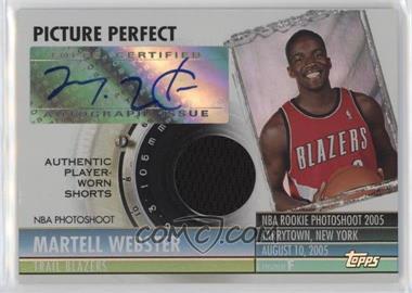 2005-06 Topps Big Game - Picture Perfect Relics - Autographs #PPAS-MW - Martell Webster (Shorts) /199