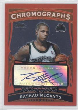 2005-06 Topps Chrome - Chromographs #CH-RM - Rashad McCants /208