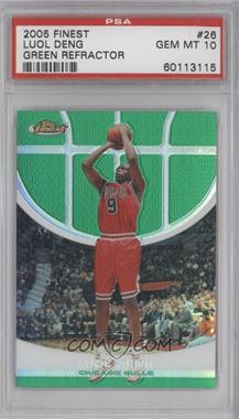 2005-06 Topps Finest - [Base] - Green Refractor #26 - Luol Deng /89 [PSA 10 GEM MT]