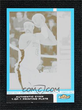 2005-06 Topps Finest - Finest Fact - Printing Plate Cyan Framed #FF3 - Rasheed Wallace /1