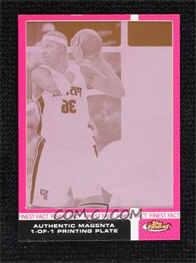 2005-06 Topps Finest - Finest Fact Relics - Printing Plate Magenta #FFRRW - Rasheed Wallace /1