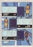 Andrew Bynum, Kobe Bryant, Lamar Odom #/250