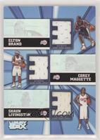 Elton Brand, Corey Maggette, Shaun Livingston #/250