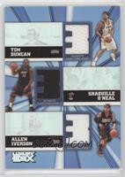 Tim Duncan, Shaquille O'Neal, Allen Iverson #/250