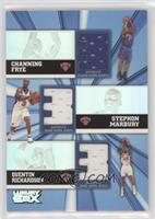 Channing Frye, Stephon Marbury, Quentin Richardson #/250