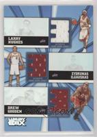 Larry Hughes, Zydrunas Ilgauskas, Drew Gooden [EX to NM] #/250