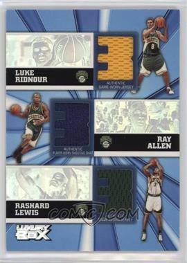 2005-06 Topps Luxury Box - Trinity Relics #TR-RAL - Luke Ridnour, Ray Allen, Rashard Lewis /250