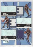 Chris Webber, Andre Iguodala, Allen Iverson #/250