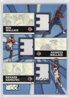 Ben Wallace, Rasheed Wallace, Richard Hamilton #/250