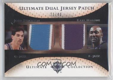 2005-06 Ultimate Collection - Ultimate Dual Jersey - Patch #DP-SM - John Stockton, Karl Malone /40