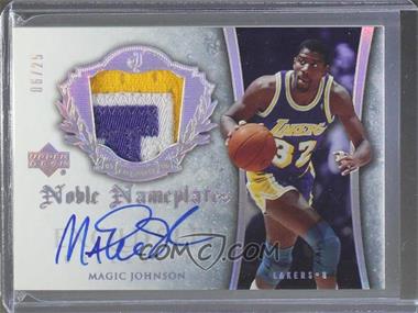 2005-06 Upper Deck Exquisite Collection - Noble Nameplates #NN-MJ - Magic Johnson /25