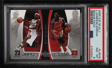 2005-06 Upper Deck Michael Jordan/LeBron James - Box Topper [Base] #LJMJ6 - LeBron James, Michael Jordan [PSA 8 NM‑MT]