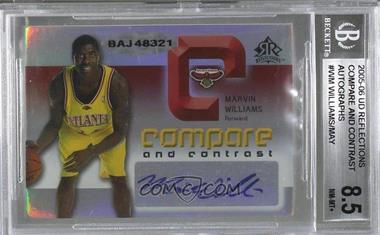 2005-06 Upper Deck NBA Reflections - Compare and Contrast Autographs #CCA-WM - Sean May, Marvin Williams /30 [BGS 8.5 NM‑MT+]
