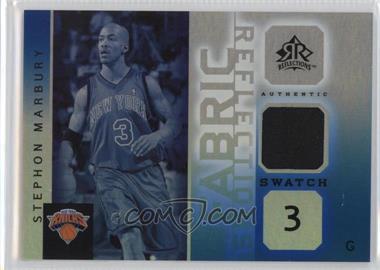 2005-06 Upper Deck NBA Reflections - Fabric Reflections Swatch - Blue #FR-SM - Stephon Marbury /50