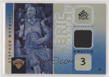 2005-06 Upper Deck NBA Reflections - Fabric Reflections Swatch - Blue #FR-SM - Stephon Marbury /50