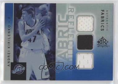 2005-06 Upper Deck NBA Reflections - Fabric Reflections Swatch Triple - Blue #FR3-AK - Andrei Kirilenko /20