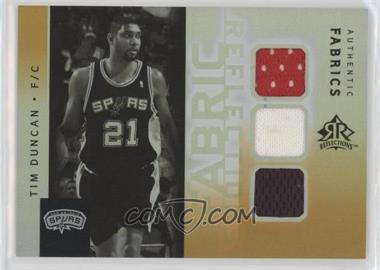 2005-06 Upper Deck NBA Reflections - Fabric Reflections Swatch Triple - Gold #FR3-TD - Tim Duncan /5