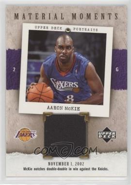 2005-06 Upper Deck Portraits - Material Moments #MM-AM - Aaron McKie