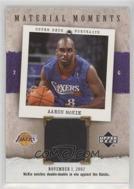 2005-06 Upper Deck Portraits - Material Moments #MM-AM - Aaron McKie