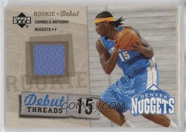 2005-06 Upper Deck Rookie Debut - Debut Threads #DT-CA - Carmelo Anthony