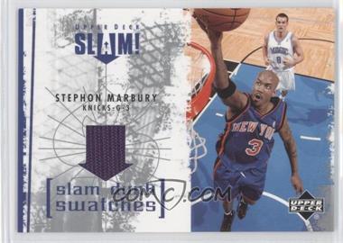 2005-06 Upper Deck Slam - Slam Dunk Swatches #SL-ST - Stephon Marbury