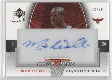 2005-06 Upper Deck Sweet Shot - Signature Shots Acetate #SSA-MW - Marvin Williams /75