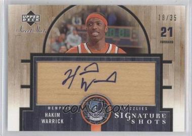 2005-06 Upper Deck Sweet Shot - Signature Shots Wood #SSW-HW - Hakim Warrick /35