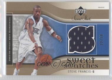 2005-06 Upper Deck Sweet Shot - Sweet Swatches - Gold #SW-SF - Steve Francis /50