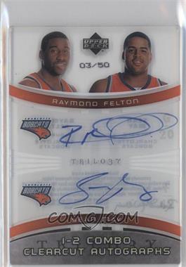 2005-06 Upper Deck Trilogy - 1-2 Clearcut Combos #1-2-FM - Raymond Felton, Sean May /50