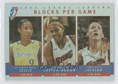 2005 Rittenhouse WNBA - 2004 League Leaders #LL5 - Blocks Per Game (Lisa Leslie, Tammy Sutton-Brown, Lauren Jackson)