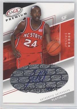 2005 SAGE Premium - Authentic Autographs Action - Platinum #A18 - Julius Hodge /10