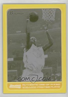 2006-07 Bowman Draft Picks & Stars - [Base] - Printing Plate Yellow #11 - Carmelo Anthony /1