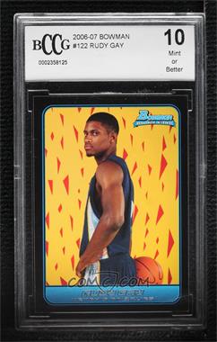 2006-07 Bowman Draft Picks & Stars - [Base] #122 - Rudy Gay [BCCG 10 Mint or Better]