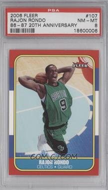 2006-07 Fleer - 1986-87 Fleer Design #107 - Rajon Rondo [PSA 8 NM‑MT]