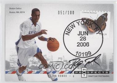 2006-07 Fleer Hot Prospects - Draft Day Postmarks #DD-RR - Rajon Rondo /100