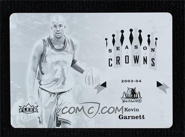 2006-07 Fleer Ultra - Season Crowns - Printing Plate Black #SC-KG - Kevin Garnett /1