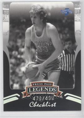 2006-07 Press Pass Legends - [Base] - Silver #S70 - Checklist - Larry Bird /499