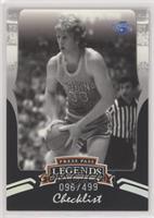 Checklist - Larry Bird #/499