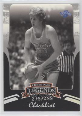 2006-07 Press Pass Legends - [Base] - Silver #S70 - Checklist - Larry Bird /499