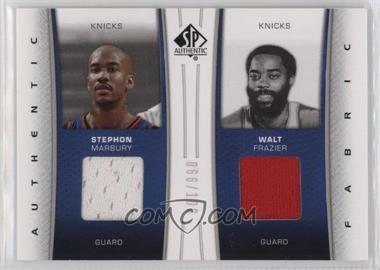 2006-07 SP Authentic - Authentic Fabric Dual #DF-MF - Stephon Marbury, Walt Frazier /100