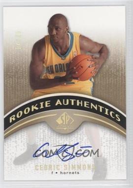 2006-07 SP Authentic - [Base] - Gold #103 - Rookie Authentics - Cedric Simmons /25