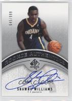 Rookie Authentics - Shawne Williams #/999