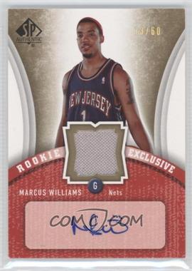 2006-07 SP Authentic - Rookie Exclusive - Jersey Autograph #RE-MW - Marcus Williams /60