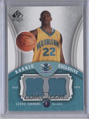 2006-07 SP Authentic - Rookie Exclusive Overized Jersey Patch #OJP-SI - Cedric Simmons /25