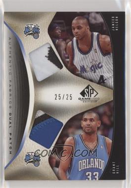 2006-07 SP Game Used Edition - Authentic Fabrics Dual Swatch - Patch #AFD-NH - Jameer Nelson, Grant Hill /25 [Noted]