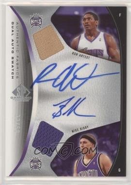 2006-07 SP Game Used Edition - Authentic Fabrics Dual Swatch Autograph #AFDA-BA - Ron Artest, Mike Bibby /50