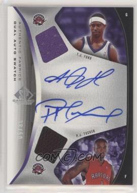 2006-07 SP Game Used Edition - Authentic Fabrics Dual Swatch Autograph #AFDA-FT - T.J. Ford, P.J. Tucker /50
